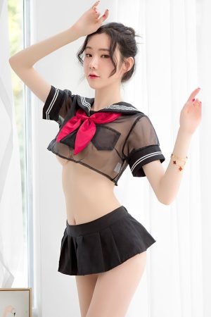 Student dress JK uniform confused transparent preppy skirt 1109