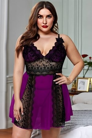 Plus size camisole one-piece pajamas 9900