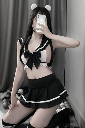 Charming school girl split jk uniform 2249
