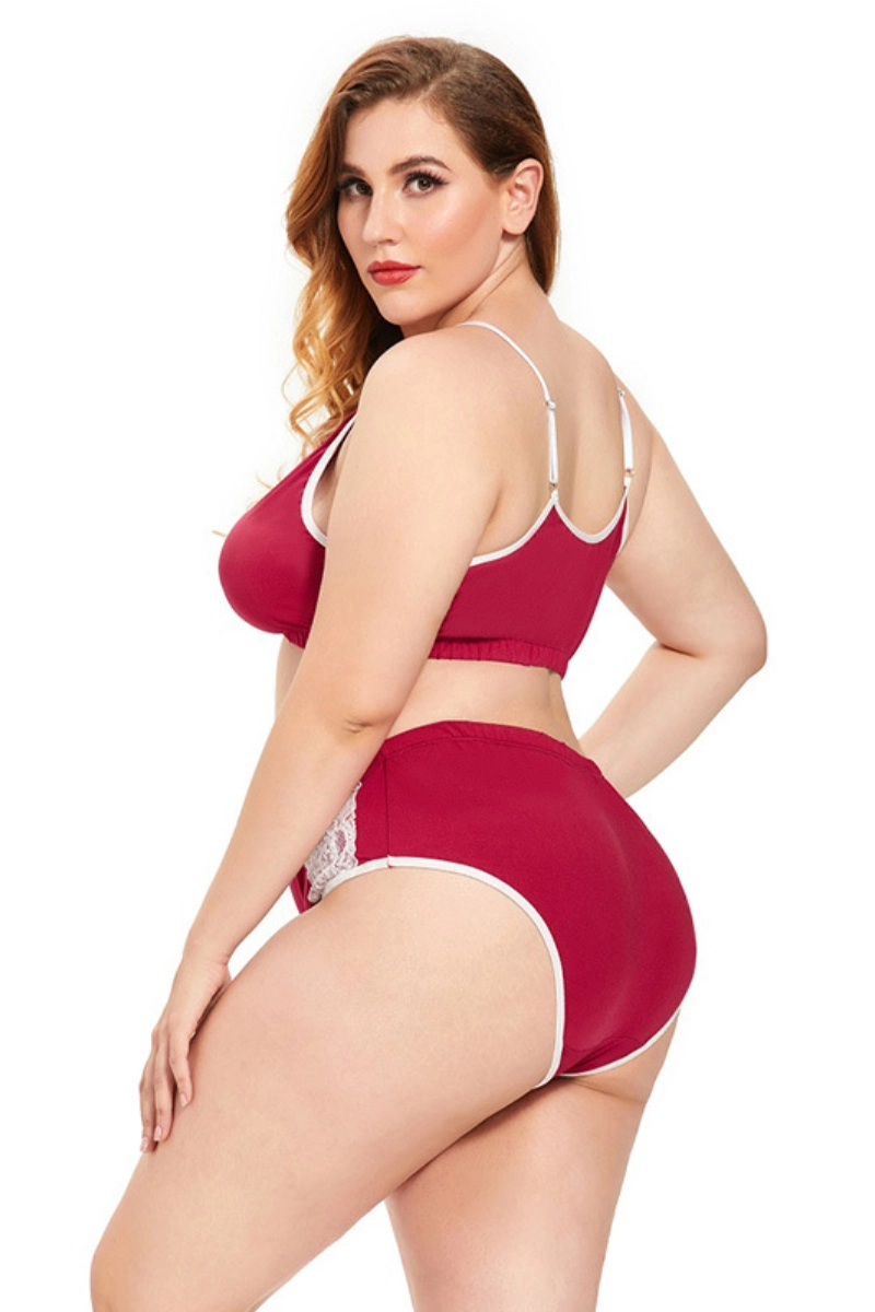 custom stretch lace Pajamas featuring lace accents and plus-size fit